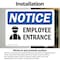 Signmission Employee Entrance Sign, Vinyl Decal, 14in W x 10in L, 2PK OS-2PACK-NS-D-1014-L-11951 - alternate 6